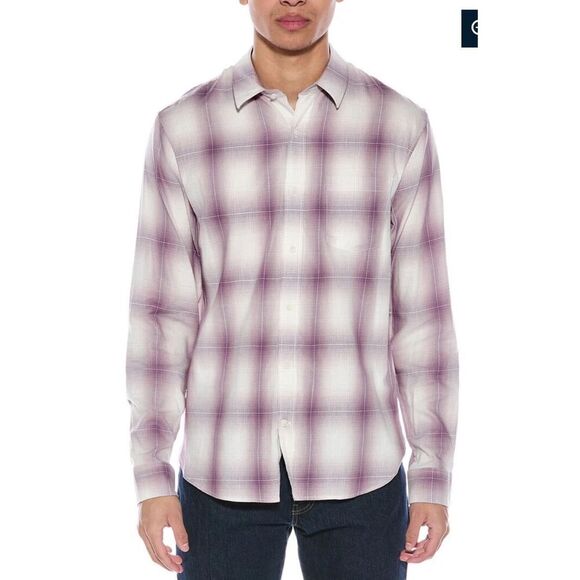 VINCE MIRAGE PLAID CLASSIC FIT SHIRT NWT Size Medium